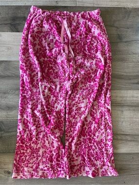 Y2K Vintage Victoria Secret Pink Leopard Print Plush Lounge Pants